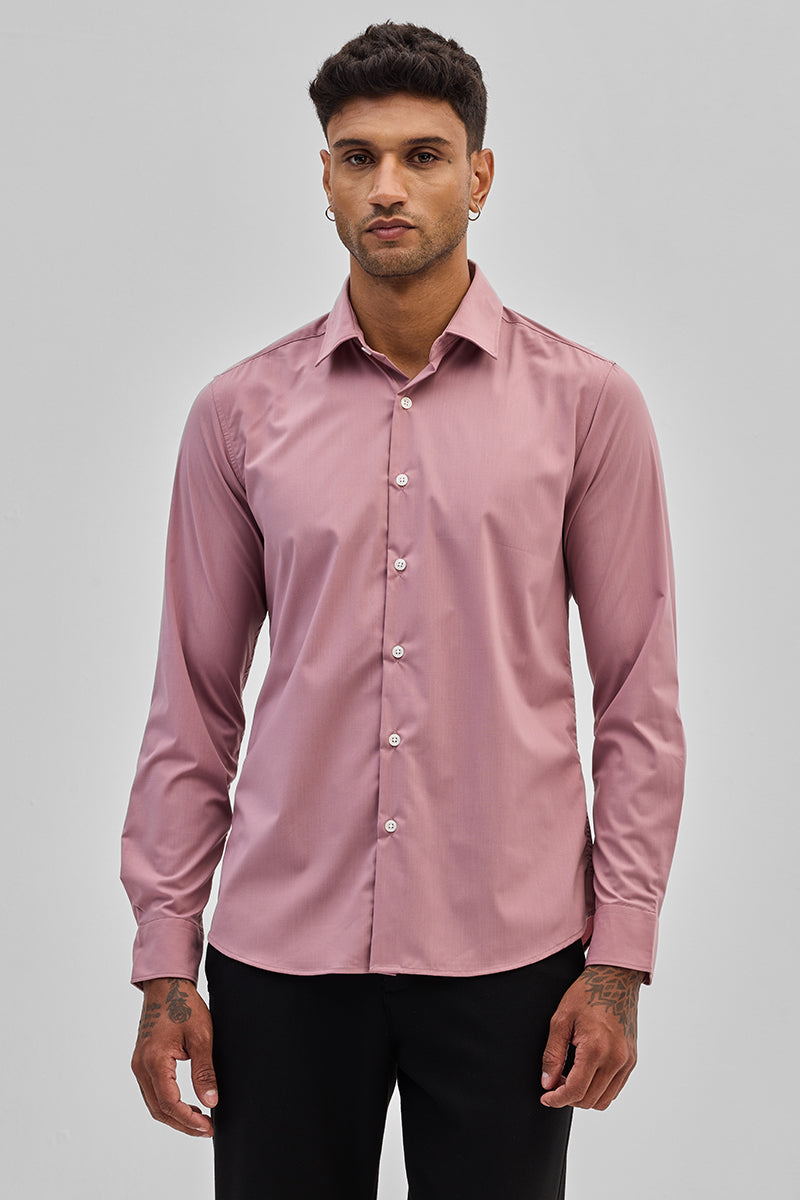 Light Pink Slim Fit Stretch Shirt