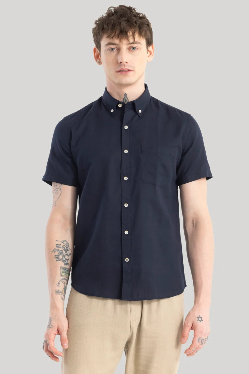 Vidar Navy Plain Shirts