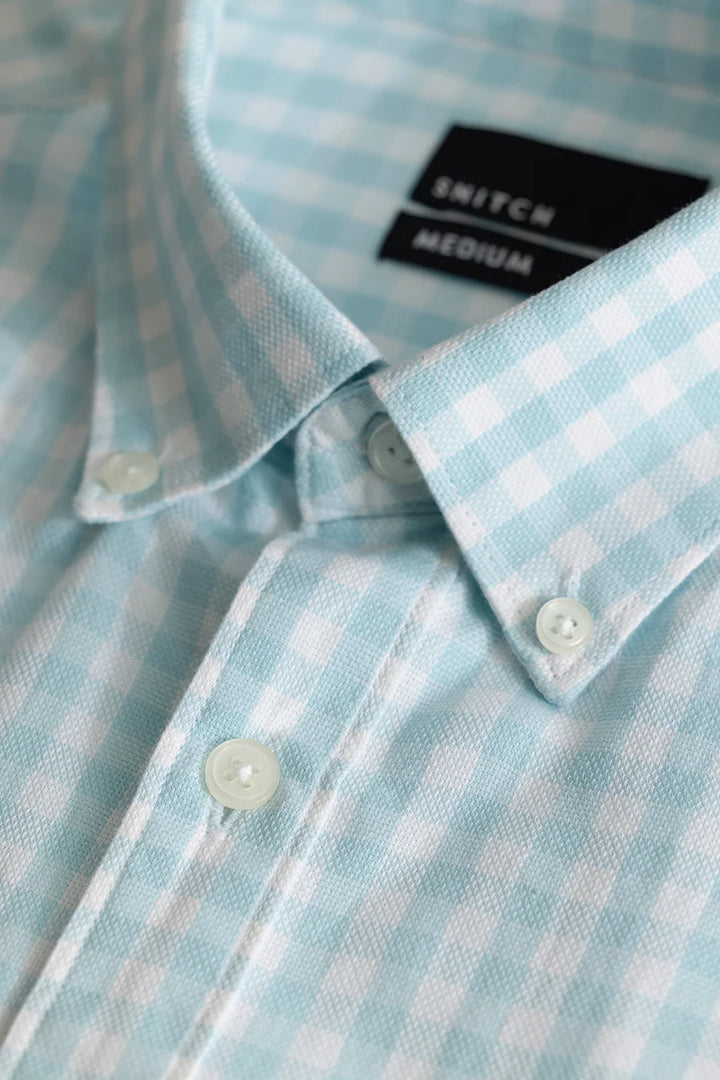 Ingvar Light Blue Checks Shirts