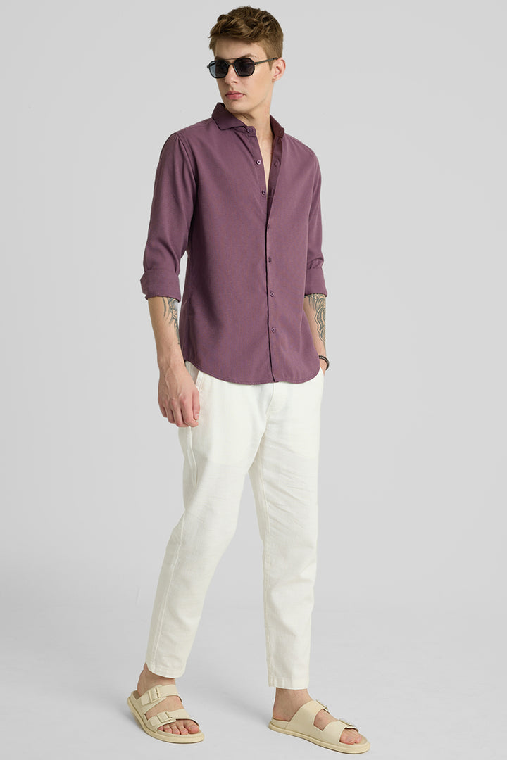 Mauve French Collar Shirt