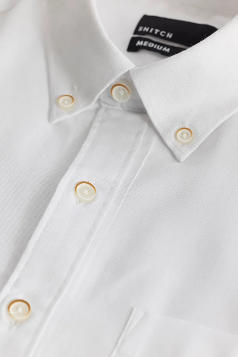 Vidar White Plain Shirts