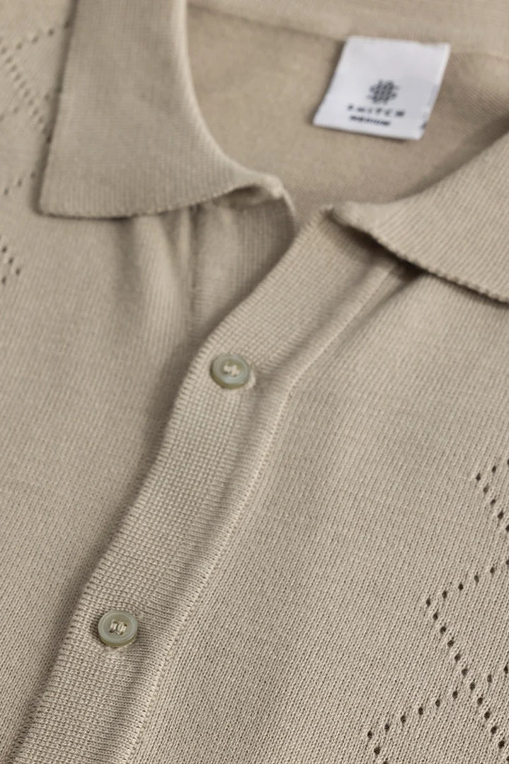 Stitcharo Beige Knitted Shirt