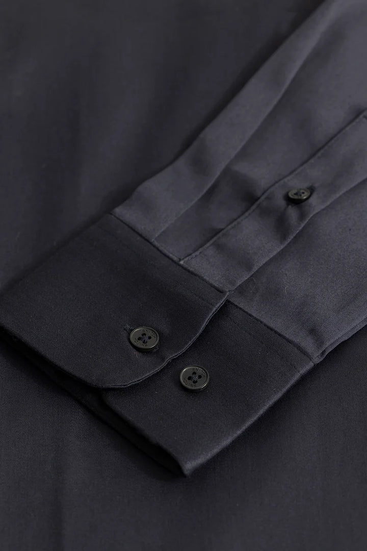 Etnni Charcoal Grey Plain Stitchless Shirt