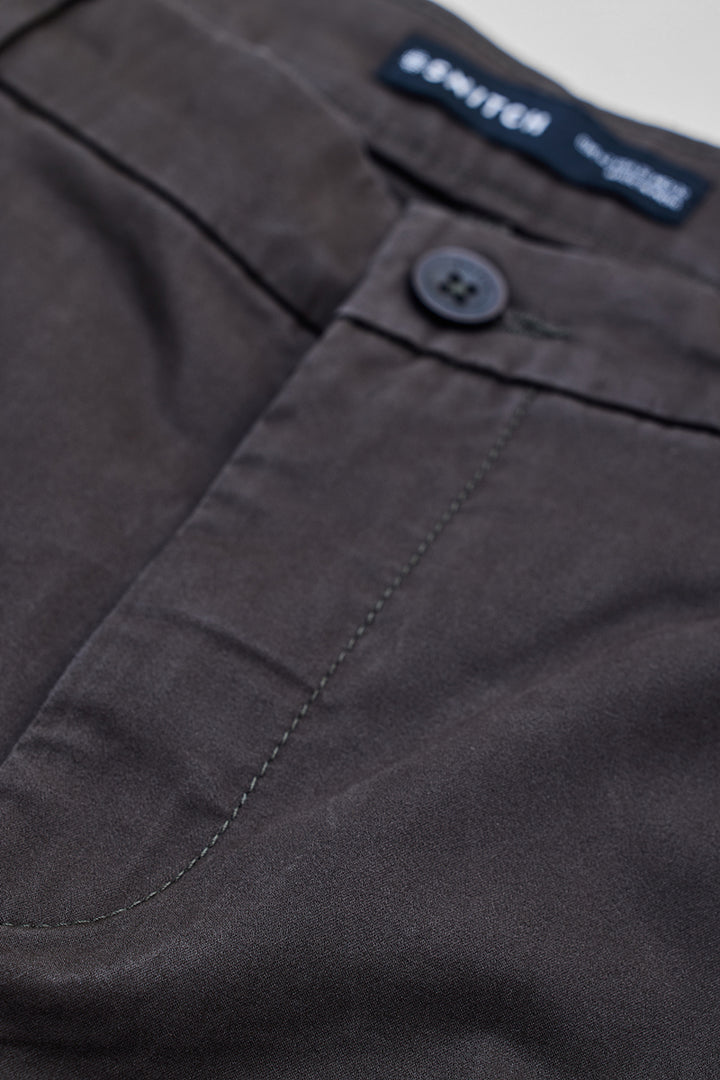 Dark Brown Slim Fit Trousers