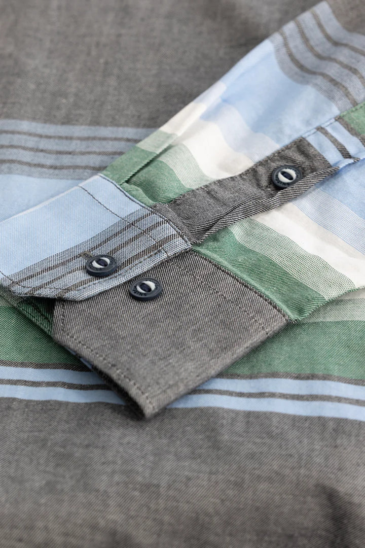 Grey Stripes Slim Fit Shirt