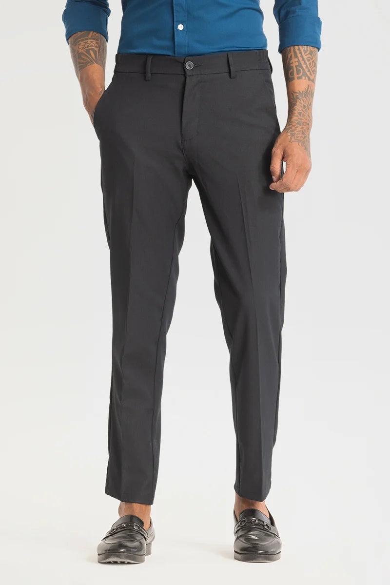 Charcoal Grey Slim Fit Stretch Trouser