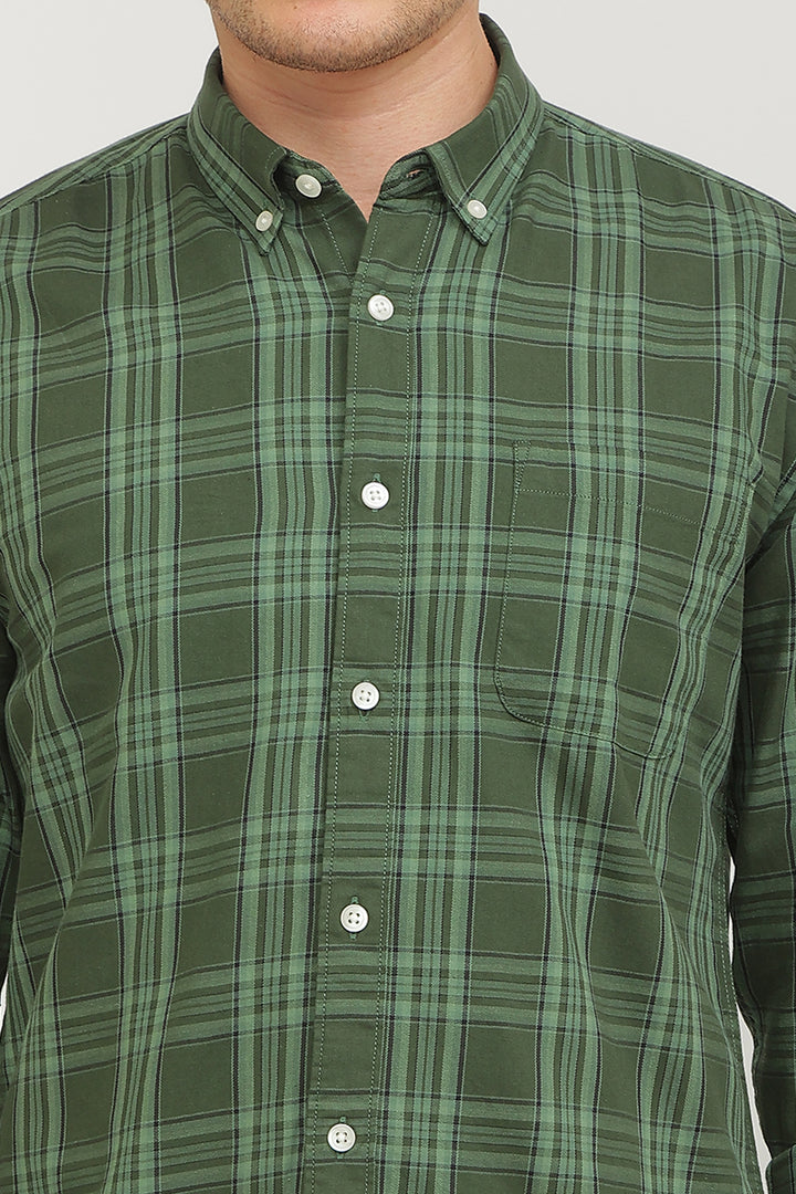 Static Checks Green Shirt