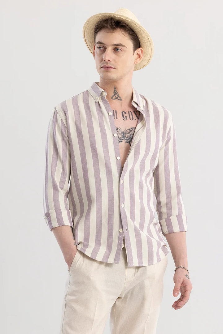 Aurora Lavender Stripe Shirt