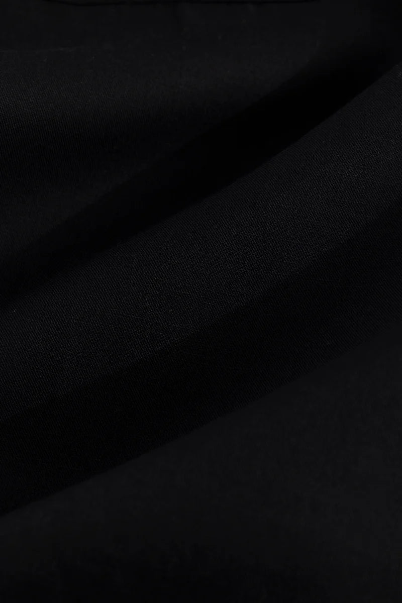 Vidar Black Plain Shirts