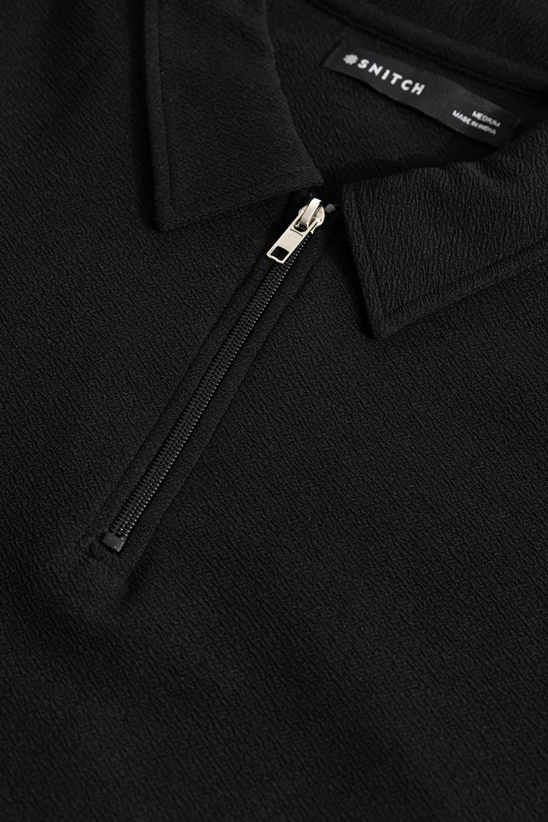 Elegantiq Black Polo T-Shirt