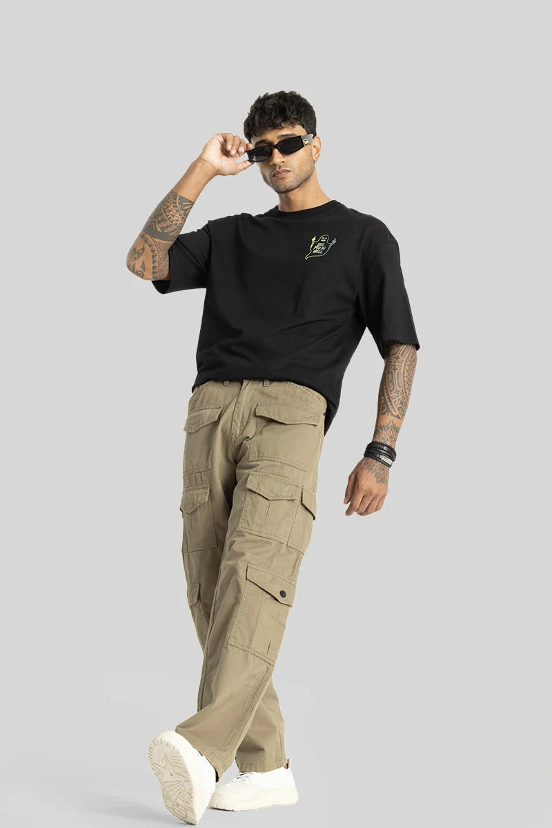 Nils Loose Fit Khaki Cargo Pants