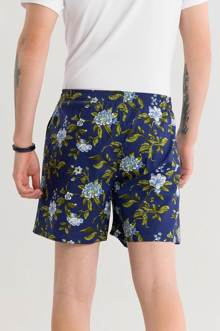 Eivind Floral Blue Boxer