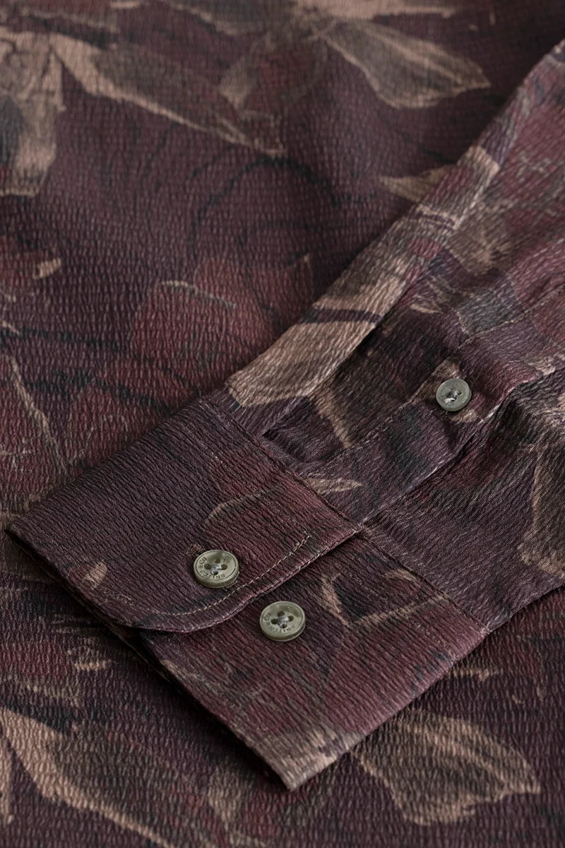 Origin Dark Brown Abstract Shirt