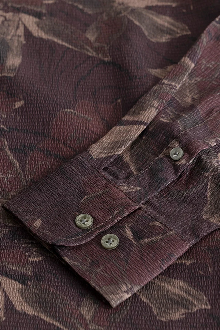 Origin Dark Brown Abstract Shirt