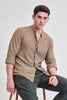 Beige Self-Design Shirt