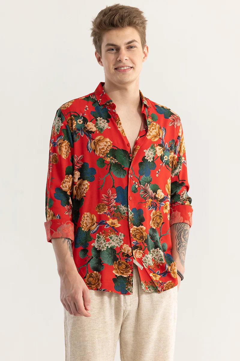 Floratique Red Shirt