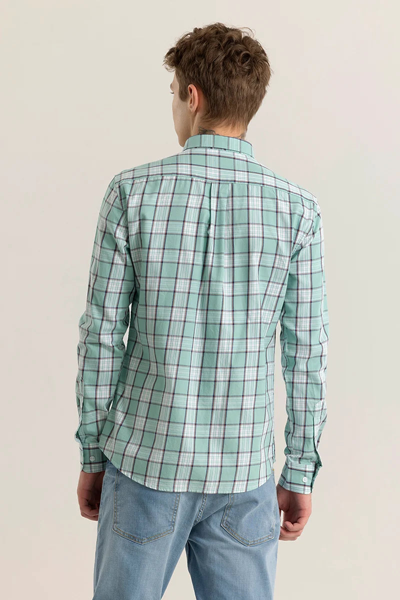 Dupplin Grid Light Green Checked Shirt