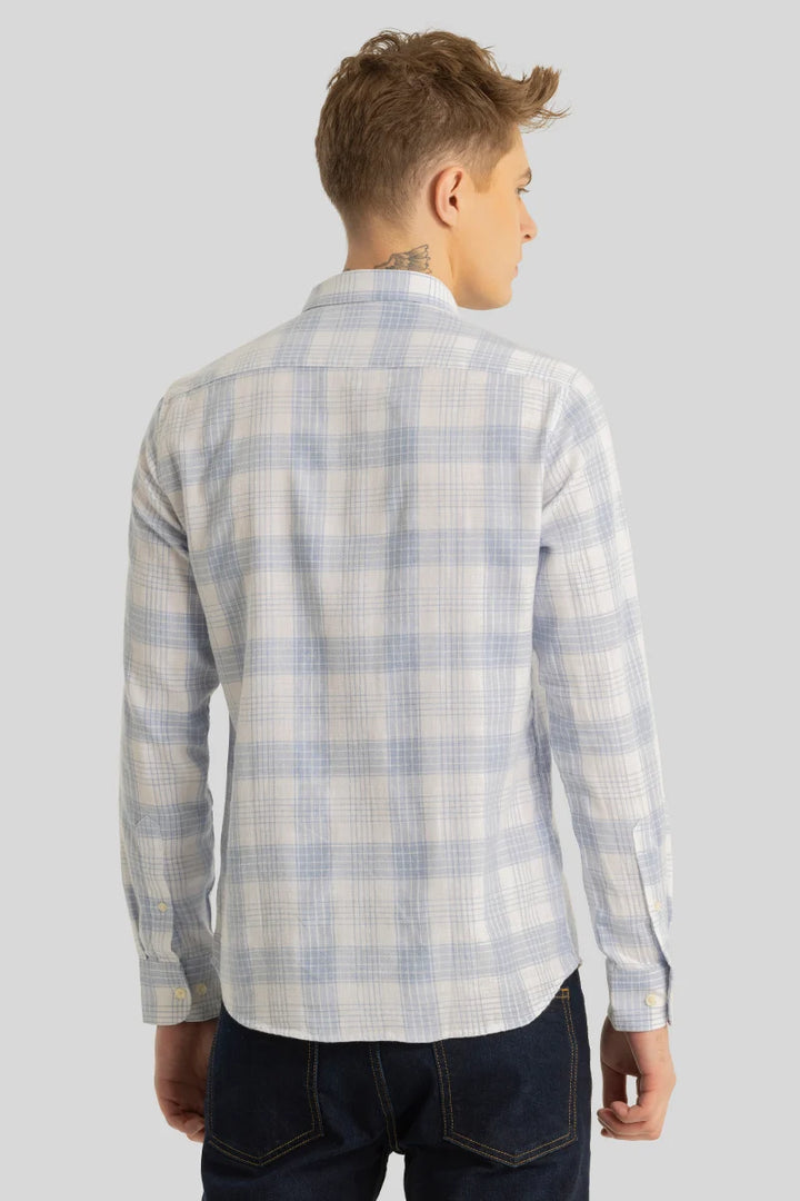 Spectrum Light Blue Checks Shirt