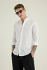 White Textured Slim Fit Shirt