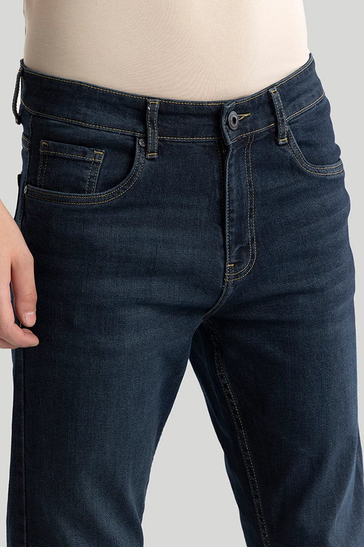 Kari Dark Blue Straight Fit Jeans