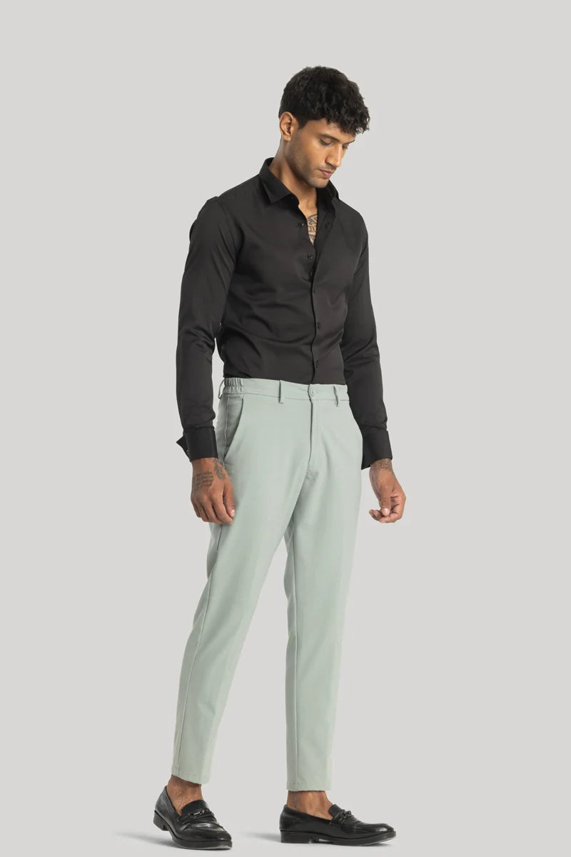 Giorgio Mint Green Slim Fit Trousers