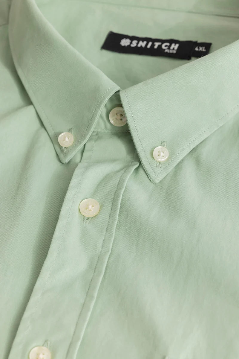 Downtown Mint Oxford Plus Size Shirt