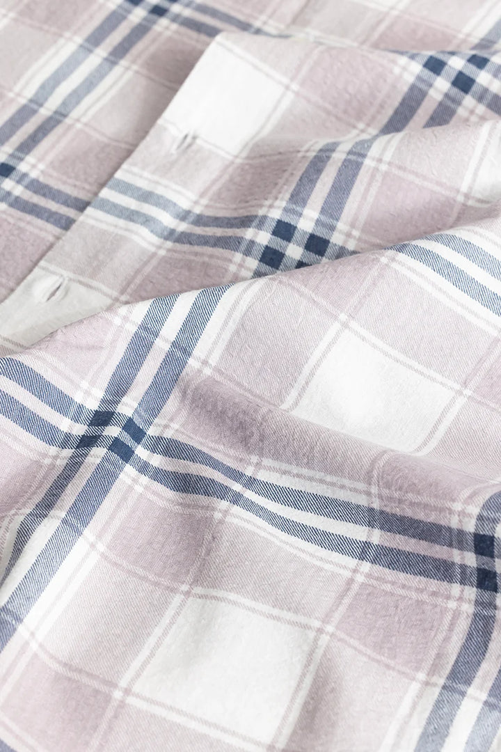 Patternoir Broad Mauve Checks Shirt