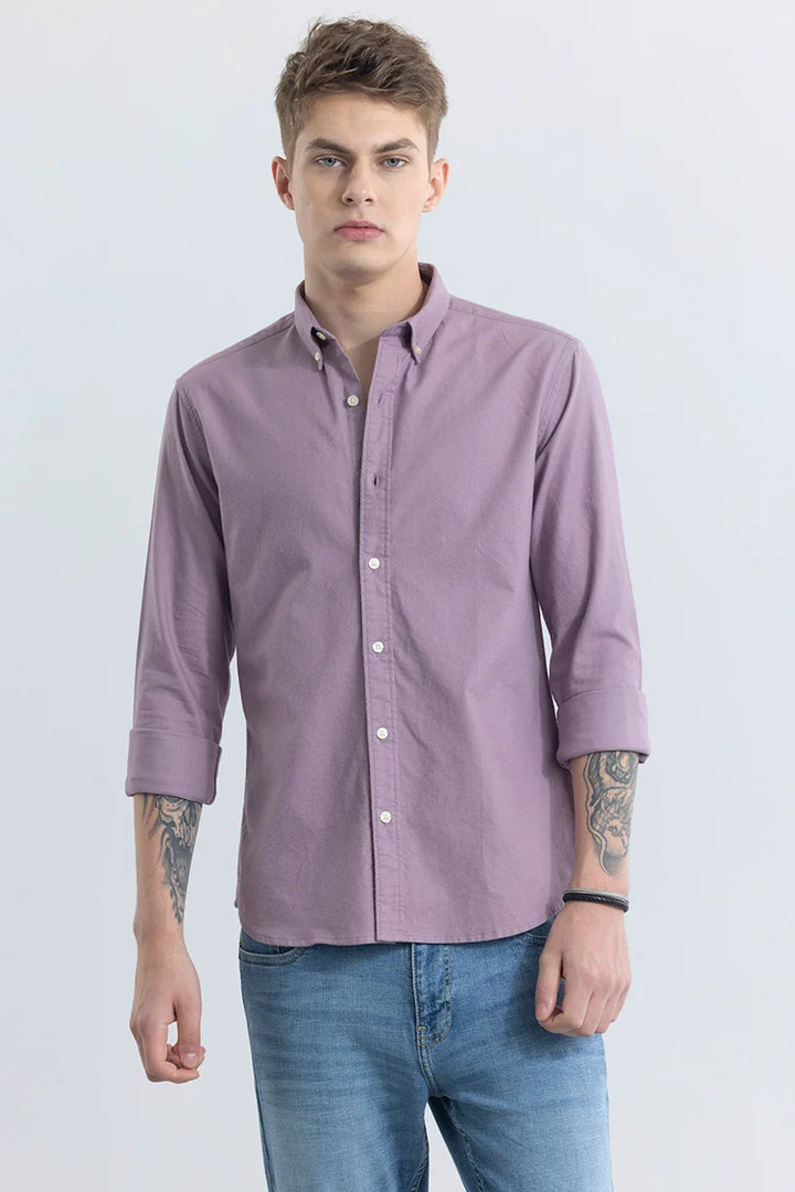 ClassicContour Plain Purple Shirt