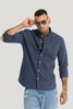 Dark Blue Elbow Patch Oxford Shirt