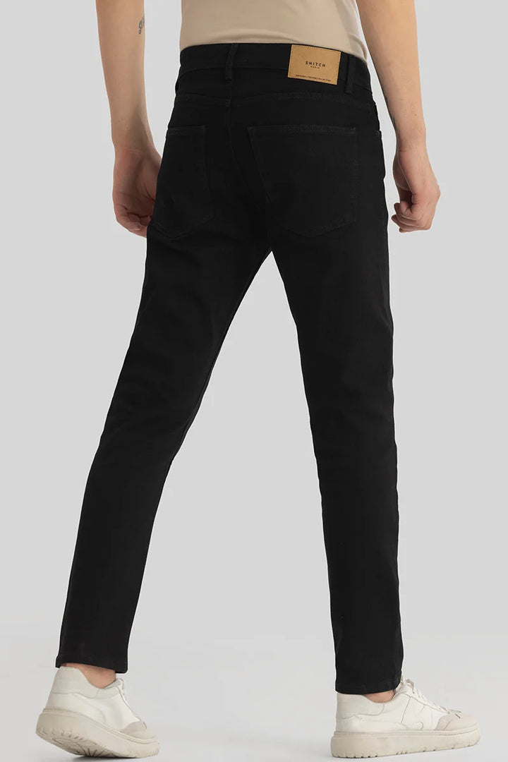 Alexandre Black Plain Slim Fit Jeans