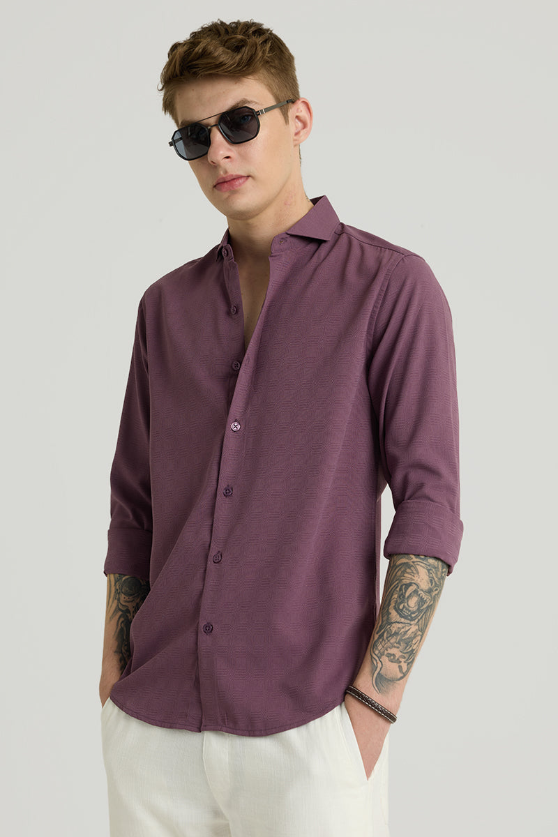 Mauve French Collar Shirt