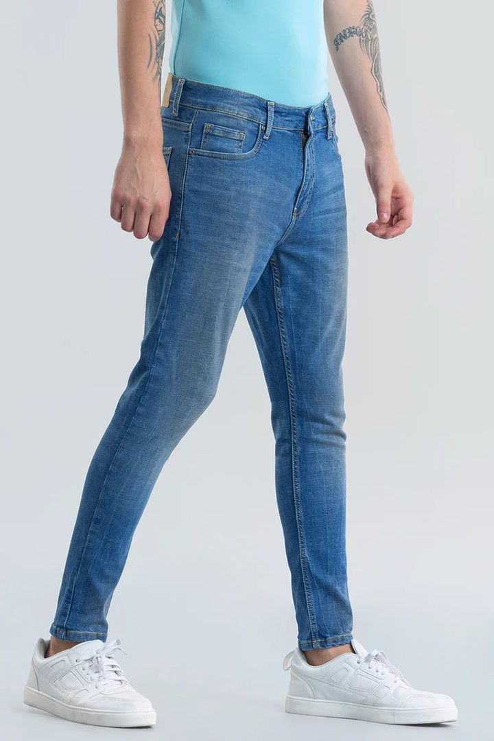 Livia Blue Plain Skinny Fit Jeans