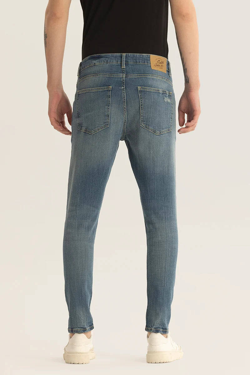 Horizon Blue Distressed Skinny Fit Jeans