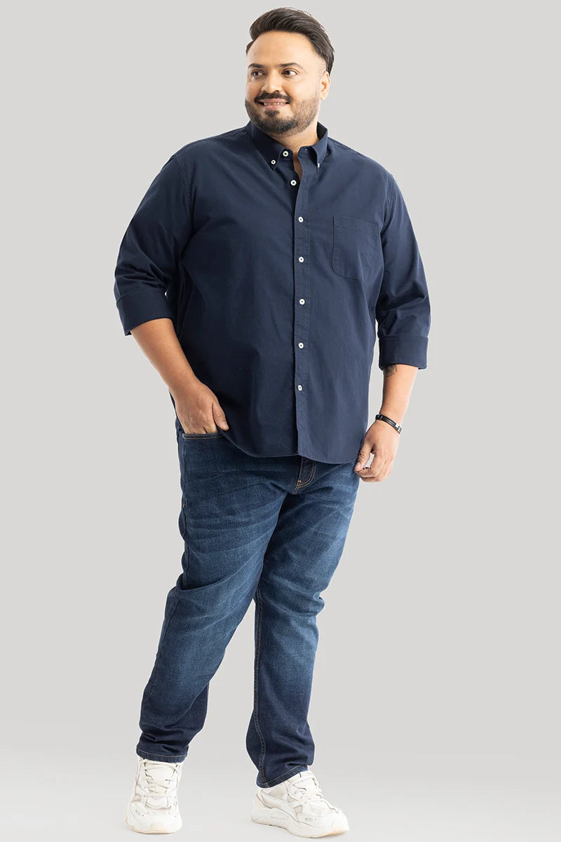 Lucia Navy Plain Shirts