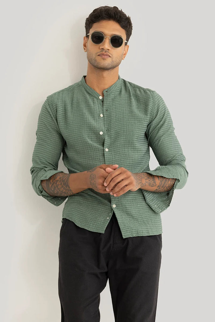 Benedetta Green Textured Shirt