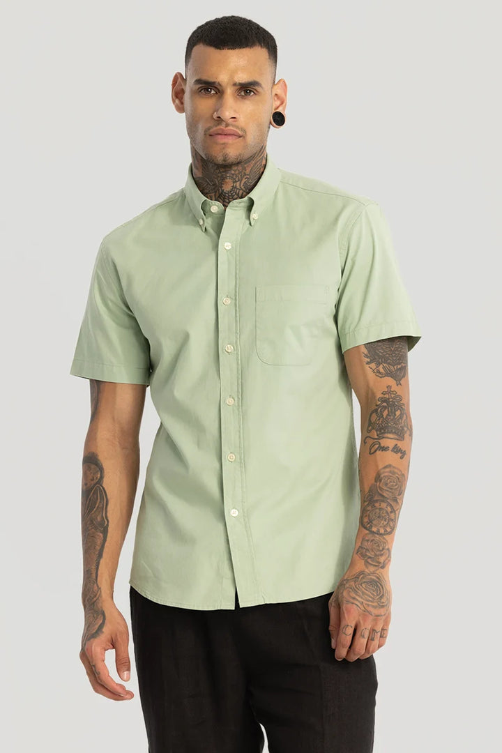 Light Green Oxford Solid Shirt