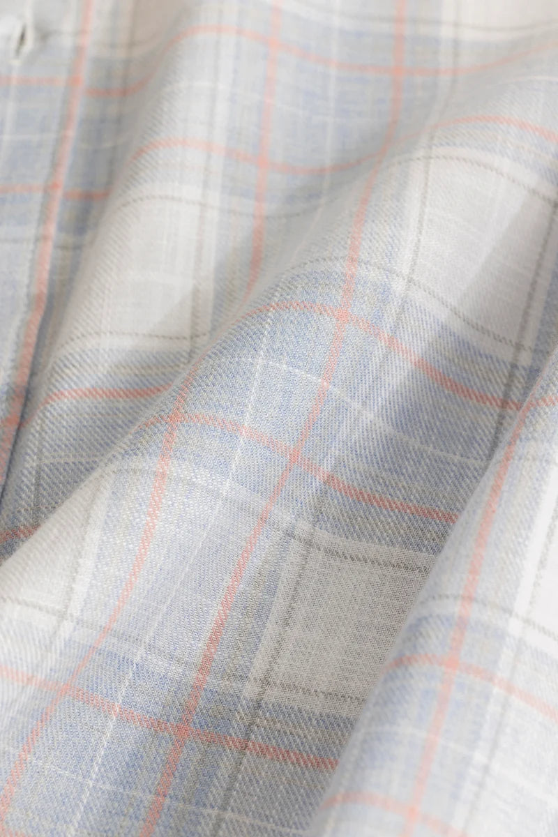 Drift Light Grey Checks Shirt