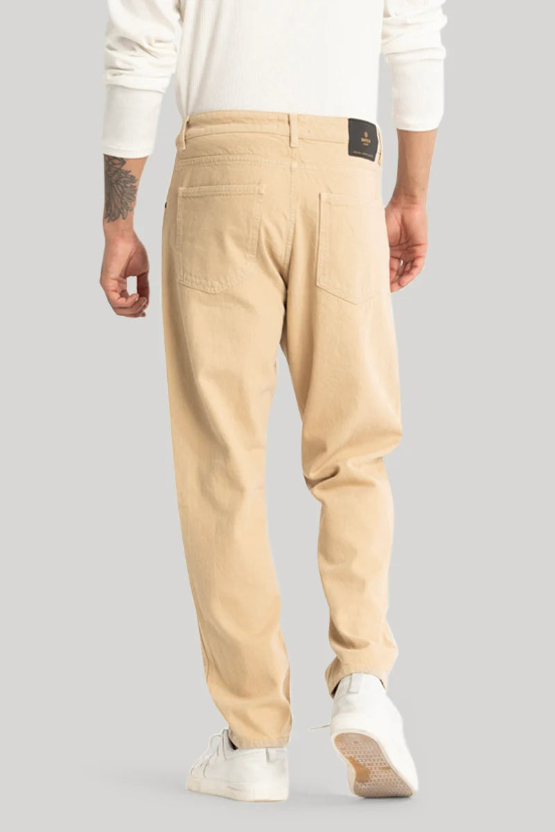 Khaki Baggy Fit Jeans