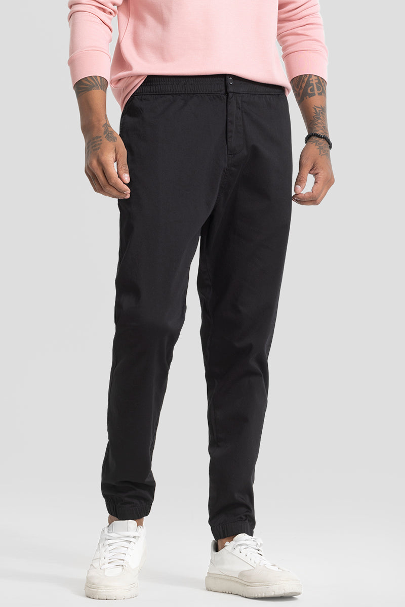 Jet Black Relaxed Fit Jogger