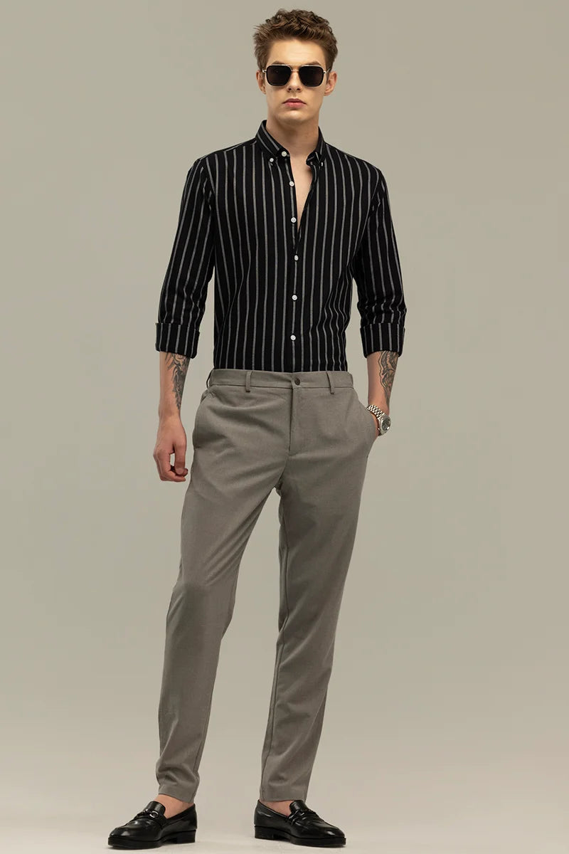 Bodil Black Striped Shirt