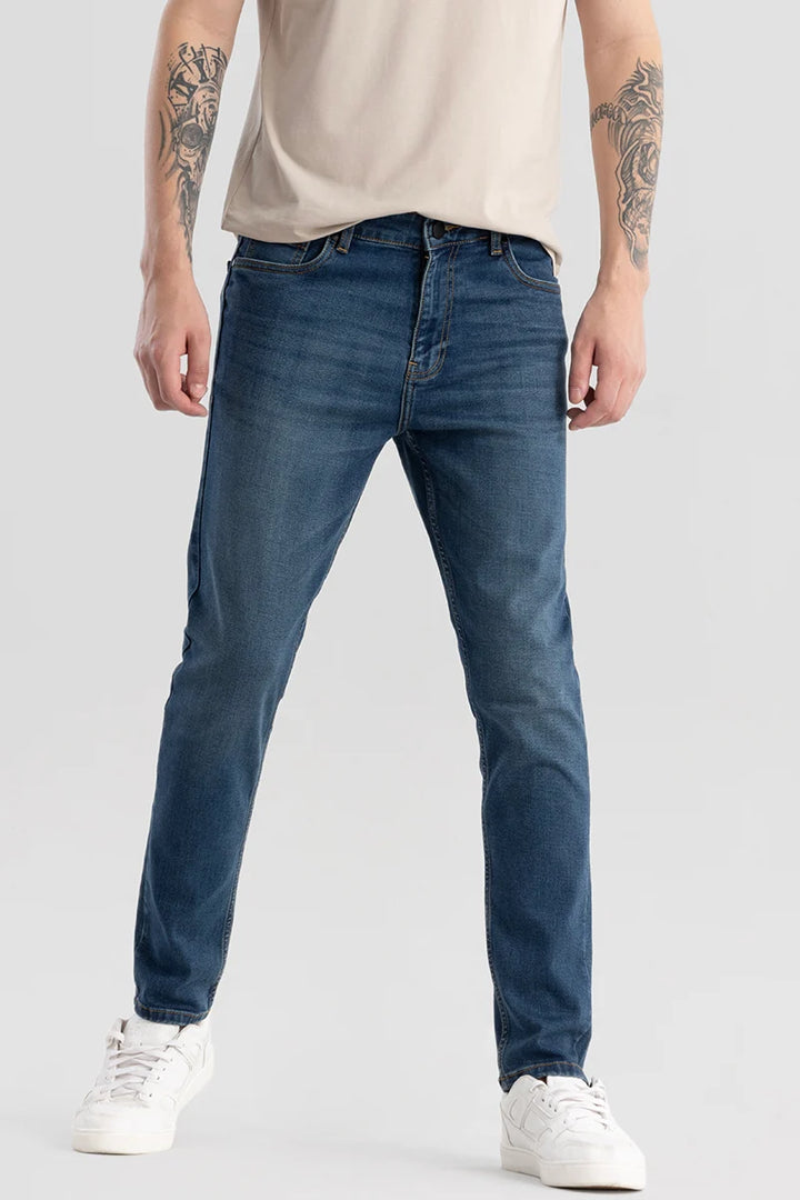 Denity Dark Blue Slim Fit Jeans