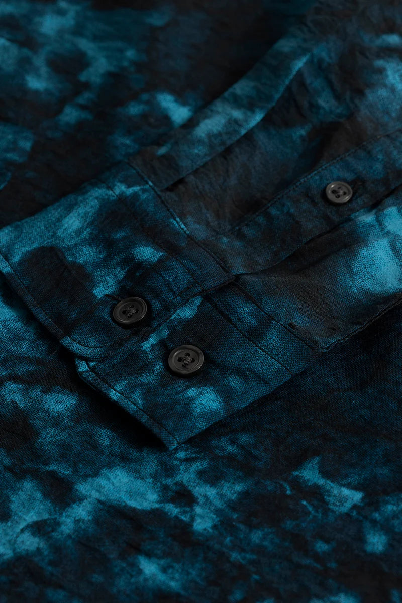 EmberFlow Navy Abstract Shirt