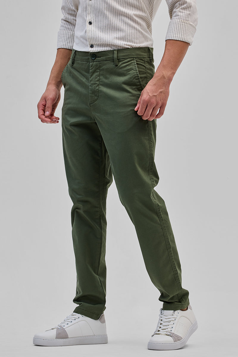 Olive Slim Fit Trousers