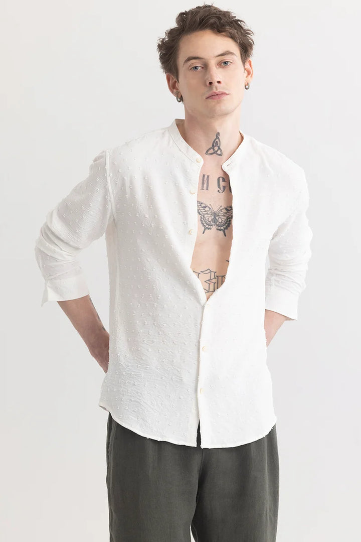 Texturity Textured White Shirt