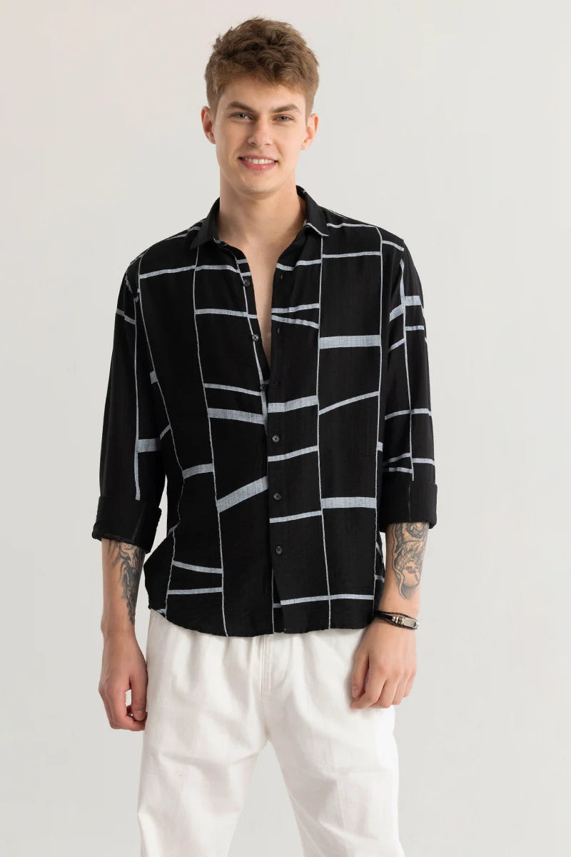 Hanne Abstract Black Shirt