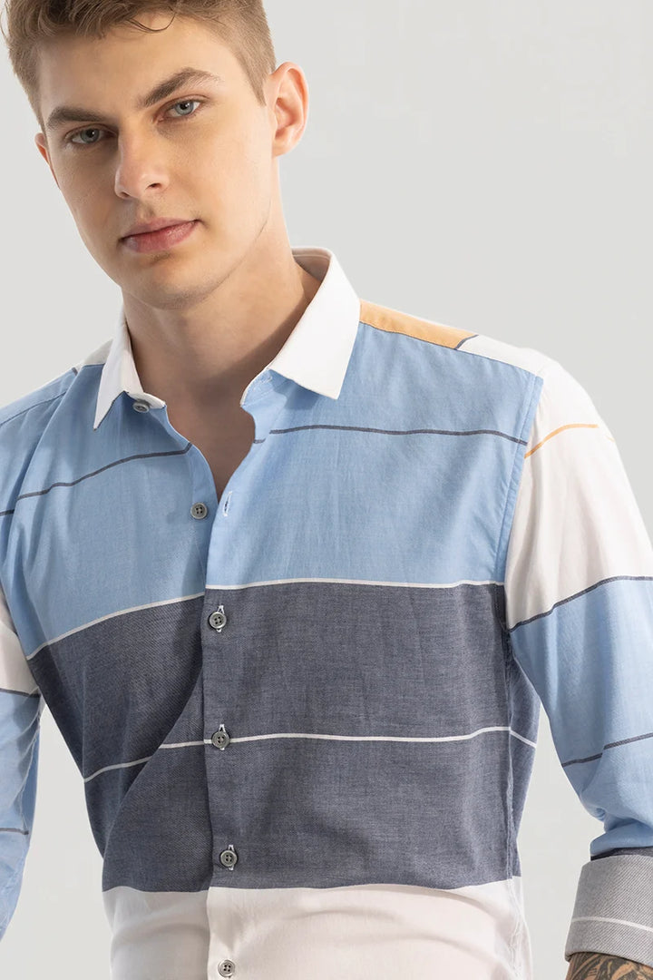 Blue Stripes Slim Fit Shirt