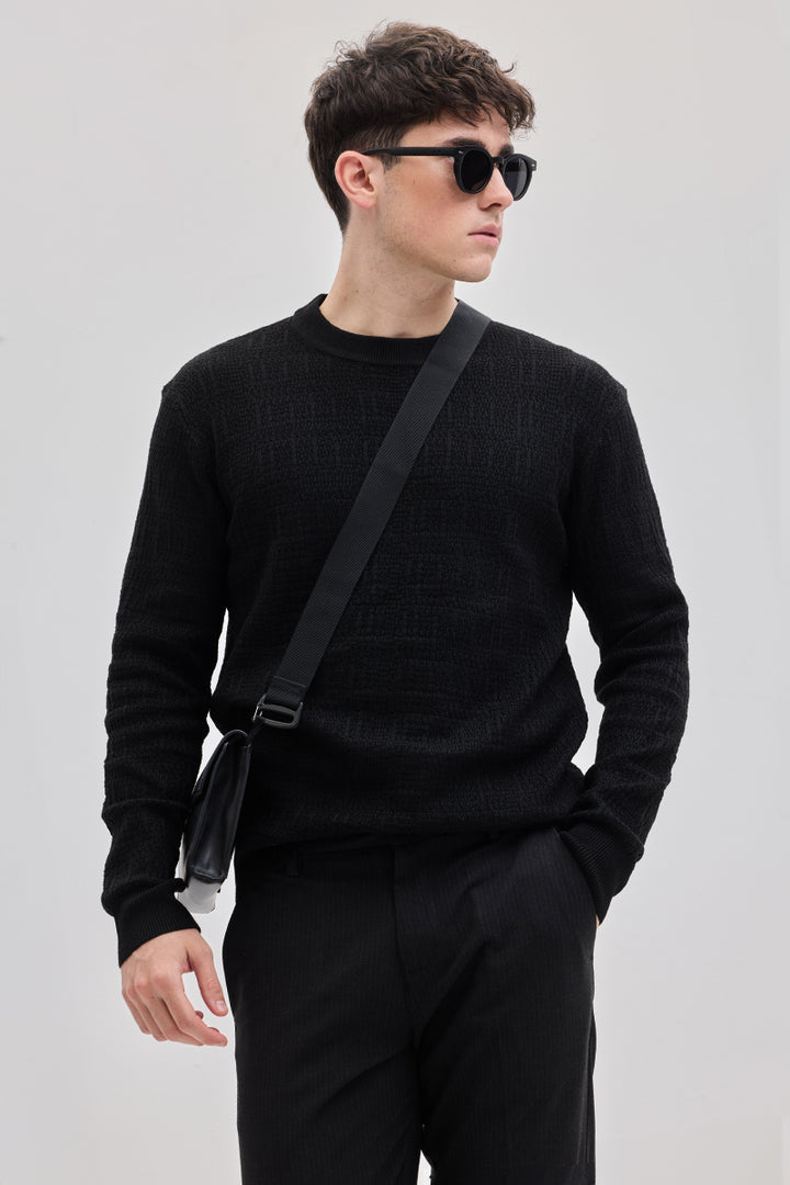 Black Knitted Sweater