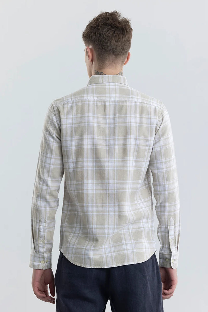 Plaidholic Beige Checks Shirt