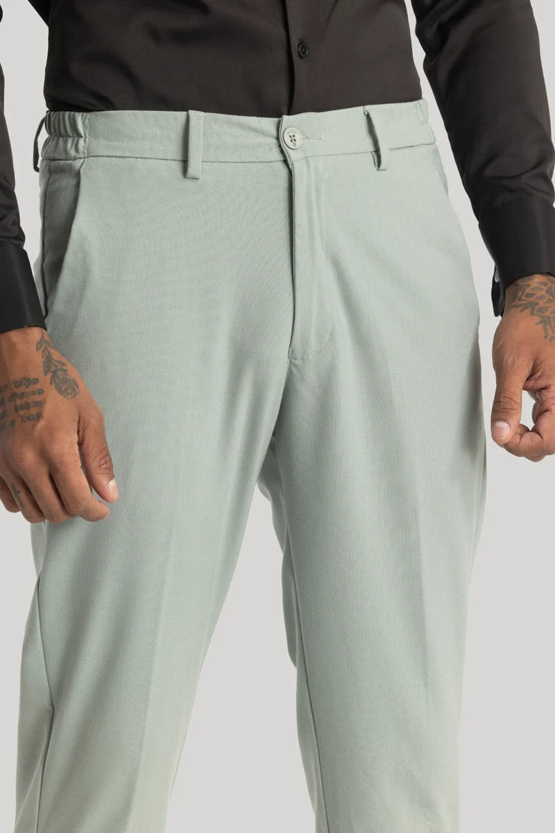 Giorgio Mint Green Slim Fit Trousers