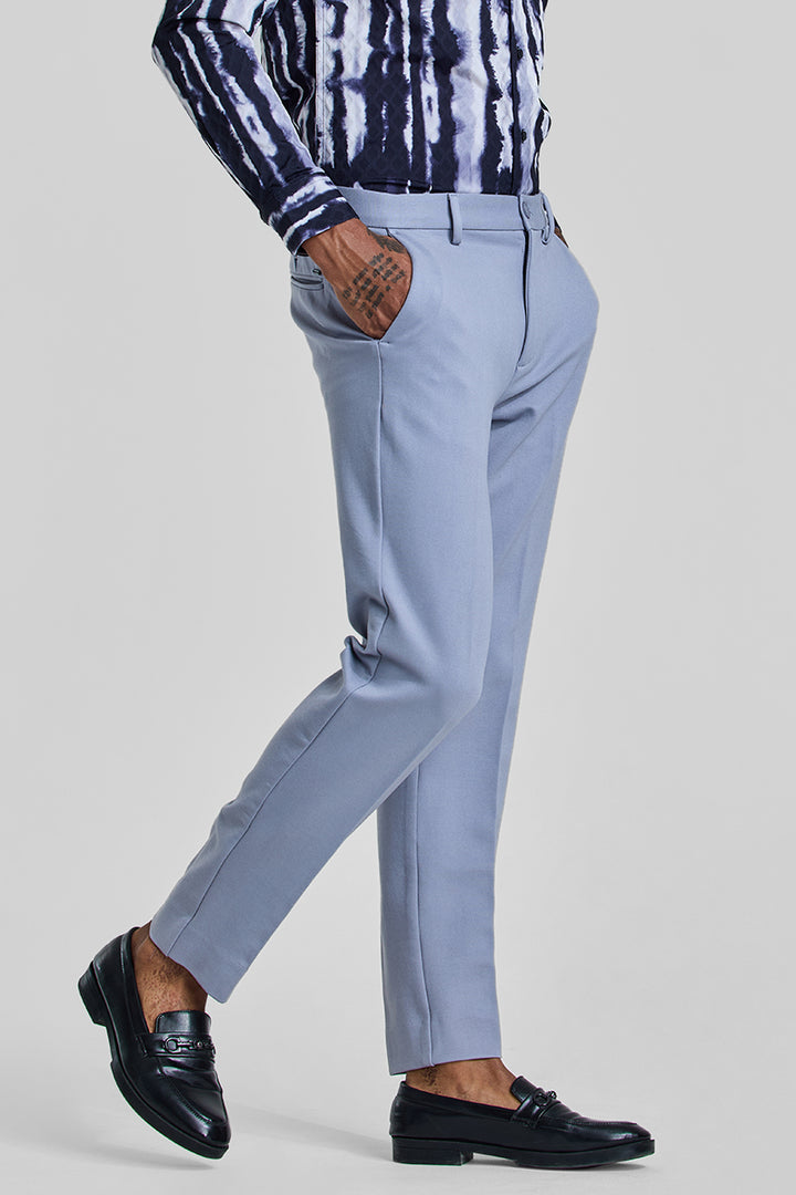 Light Blue Slim Fit Trousers